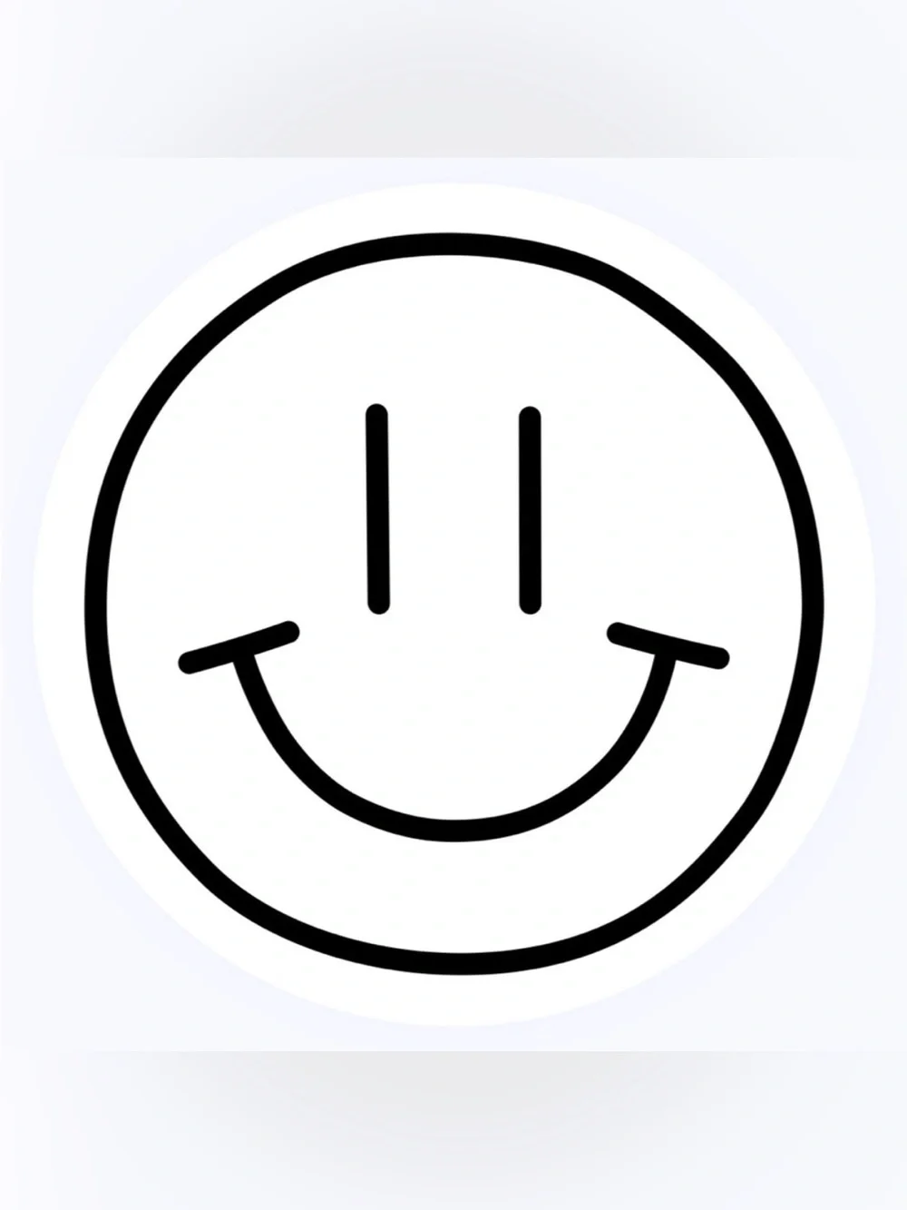 50 STICKERS - 2” ROUND - SMILEY